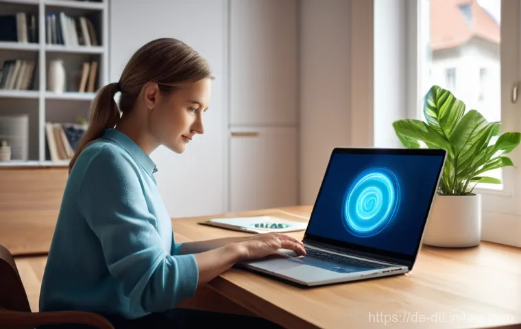 데이터 암호화로 보안 강화하는 방법 - **Prompt:** A medium shot of a focused, confident person, appearing to be in their late 20s to early...